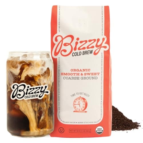 Bizzy Organic Cold Brew, Smooth & Sweet Coarse Ground (1 lb)
