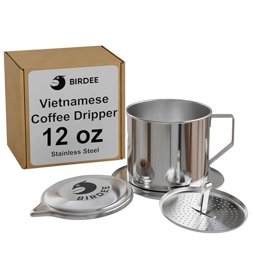 Birdee Vietnamese Coffee Dripper, 12 oz (stainless steel)