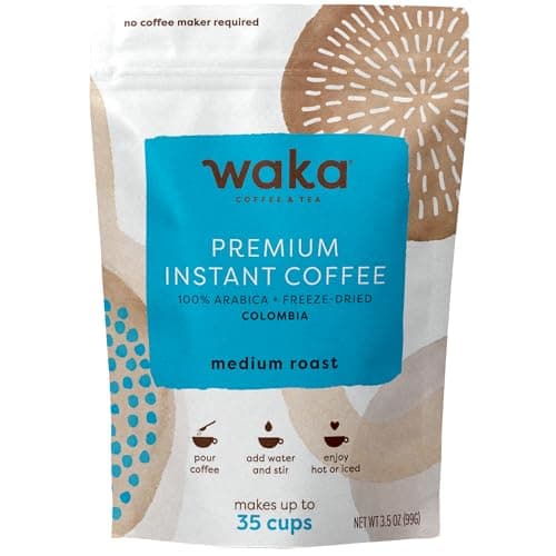 Waka Coffee Colombian Medium Roast Freeze-Dried Instant (3.5 oz)