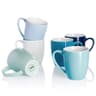 Sweese Porcelain Coffee Mugs, Set of 6 (12 oz)