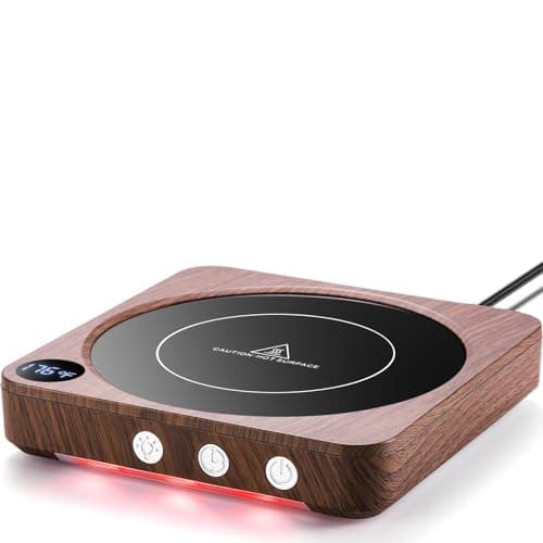 House Gem Mug Warmer with 12-Hour Timer (wood finish)