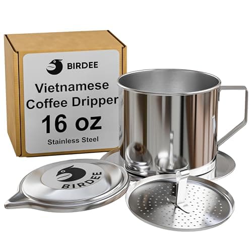 Birdee Vietnamese Coffee Dripper, 16 oz (stainless steel)
